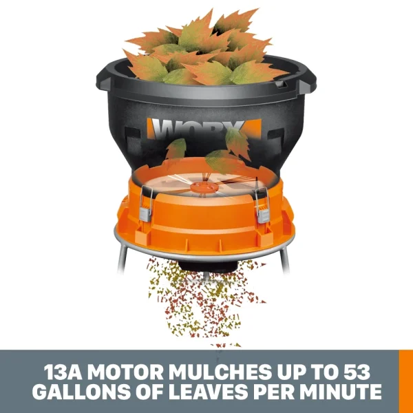 Worx WG430 13 Amp Electric Leaf Mulcher - Image 4