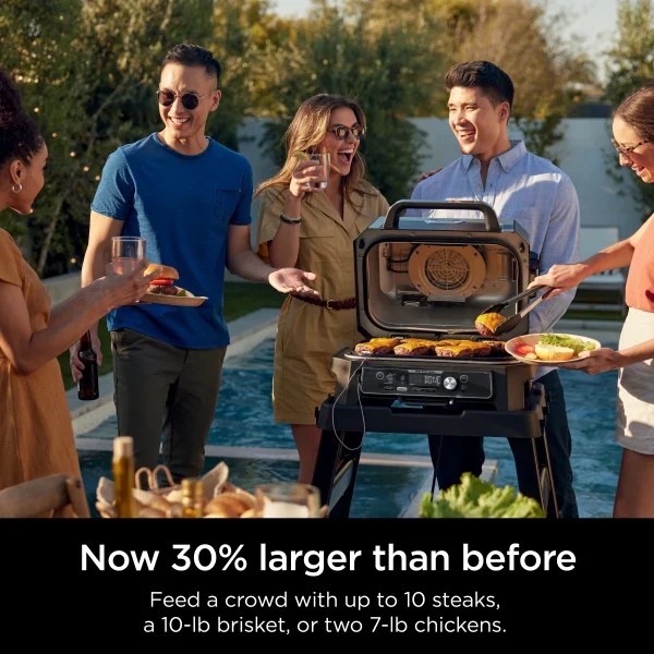 Ninja Woodfire ProConnect XL Outdoor 7-in-1 Grill & Smoker, App Enabled, Outdoor Air Fryer, Woodfire Technology, OG900 - Image 5