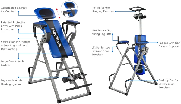 Innova ITP1000 12-in-1 Inversion Table with Power Tower Workout Station - Image 2
