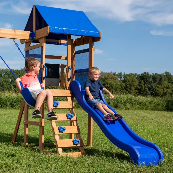 Backyard Discovery Aurora Wooden Cedar Swing Set - Image 2