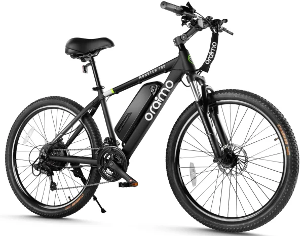 Oraimo Electric Bike for Adults,350W BAFANG Motor(Peak 500W), 4A 3H Fast Charge, UL Certified 468Wh Li-ion Battery, 26 Mountain Ebike Shimano 21 Speed, Air Saddle Adult Electric Bicycle