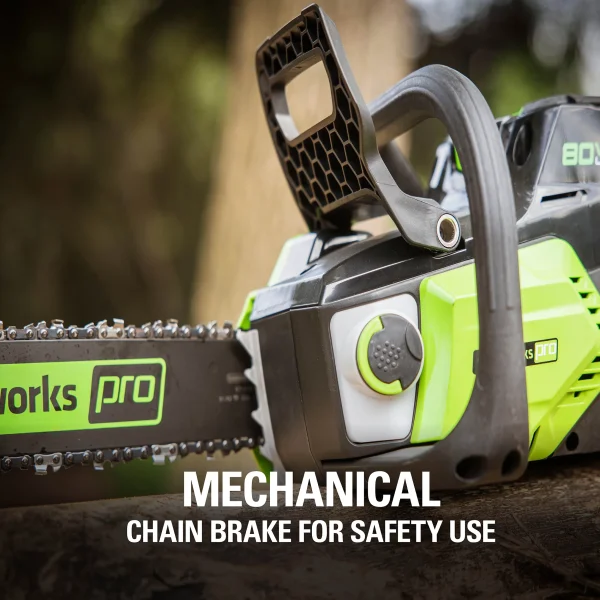 Discontinued - Greenworks 80V 18-inch Cordless Brushless Chainsaw Kit with 2.0 Ah Battery & Charger, 2004602 - Image 6