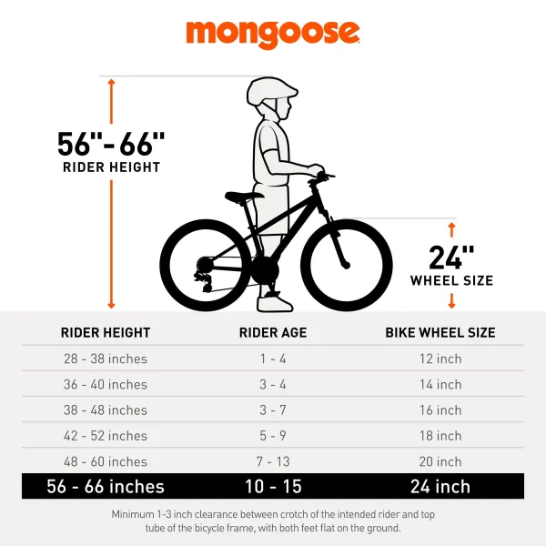 Mongoose Exlipse Full Dual-Suspension Mountain Bike for Kids, Featuring 15-Inch/Small Steel Frame and 21-Speed Shimano Drivetrain with 24-Inch Wheels, Kickstand Included, Pink - Image 4