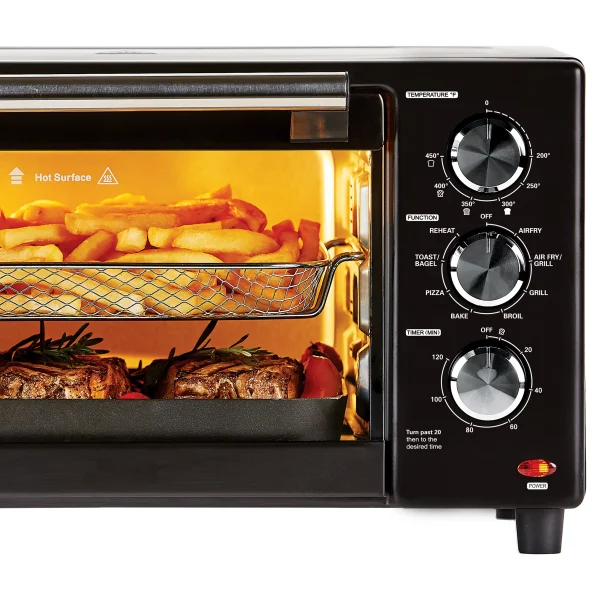 PowerXL Air Fryer Grill Plus, Toaster Oven, Black, 1500 Watts - Image 2