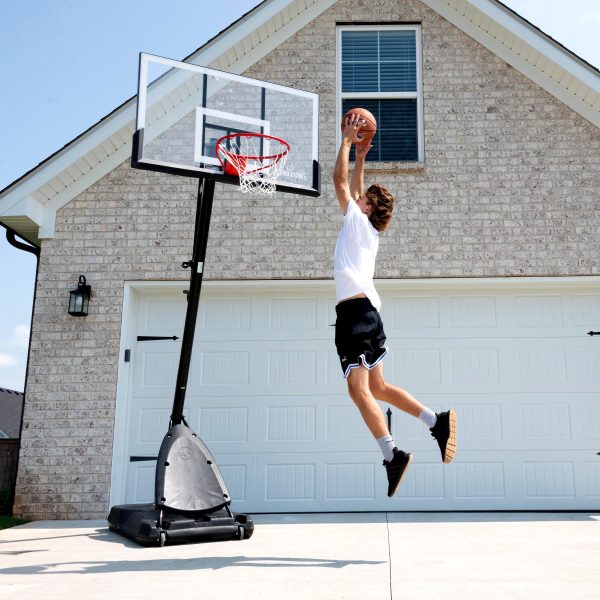 Spalding 54 In. Shatter-proof Polycarbonate Exacta height® Portable Basketball Hoop System - Image 11