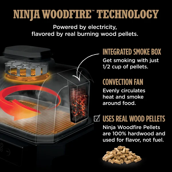 Ninja Woodfire ProConnect XL Outdoor 7-in-1 Grill & Smoker, App Enabled, Outdoor Air Fryer, Woodfire Technology, OG900 - Image 7