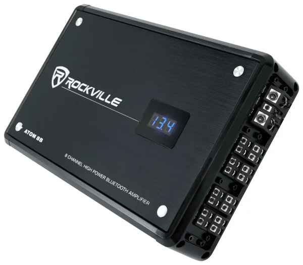 Rockville ATOM 8B 8 Channel 3500 Watt Marine/Boat Amplifier Amp w/Bluetooth - Image 3