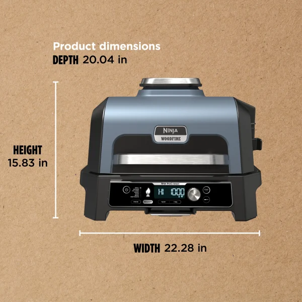 Ninja Woodfire ProConnect XL Outdoor 7-in-1 Grill & Smoker, App Enabled, Outdoor Air Fryer, Woodfire Technology, OG900 - Image 12