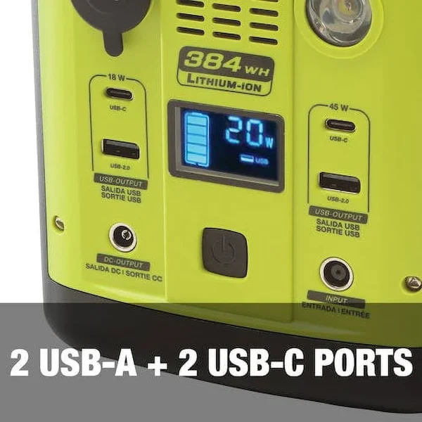 Sun Joe PPG400 384Wh 6-Amp Portable Power Generator with Outlets and USB Ports - Image 8
