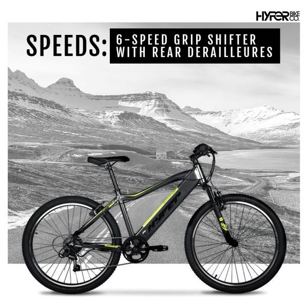 Hyper Bicycles 26 36V Electric Mountain Bike for Adults, Pedal-Assist, 250W E-Bike Motor, Black - Image 7