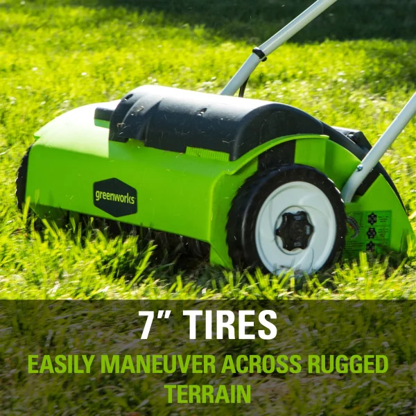 Greenworks 10 Amp 14 Corded Electric Dethatcher 27022 - Image 11