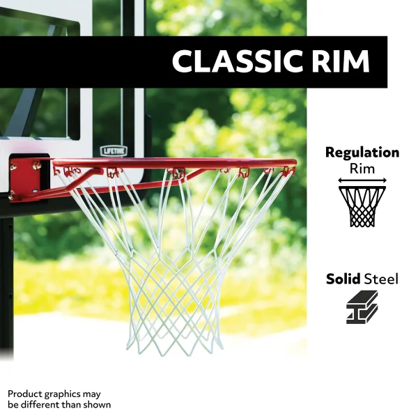 Lifetime Adjustable Inground Basketball Hoop, 44 inch Polycarbonate (1008) - Image 4