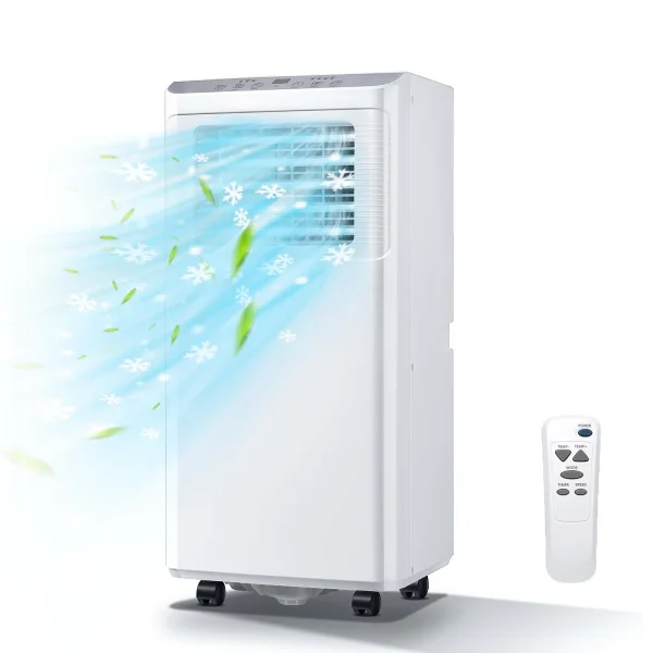 WANAI 8,000 BTU ASHRAE Portable Air Conditioner, 3-in-1 AC Unit, Cool, Dehumidifier & Fan, for Room up to 250 Sq.Ft