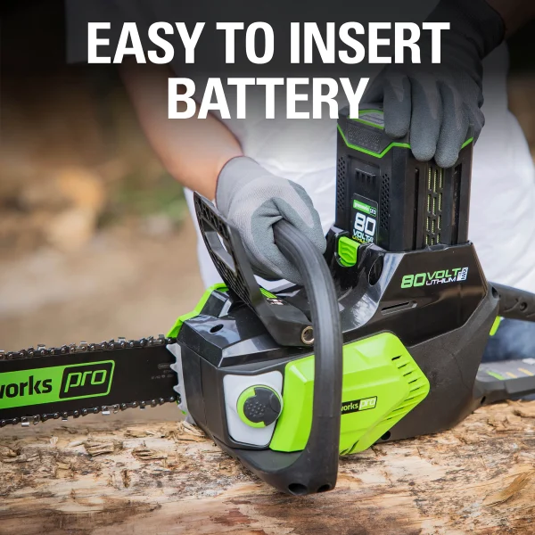 Discontinued - Greenworks 80V 18-inch Cordless Brushless Chainsaw Kit with 2.0 Ah Battery & Charger, 2004602 - Image 12