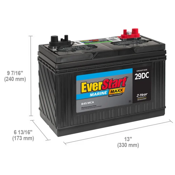 EverStart Maxx Marine Battery, Group Size 29DC 12 Volt, 845 CCA - Image 2