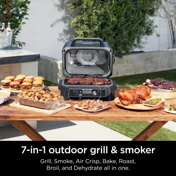 Ninja Woodfire ProConnect XL Outdoor 7-in-1 Grill & Smoker, App Enabled, Outdoor Air Fryer, Woodfire Technology, OG900 - Image 9