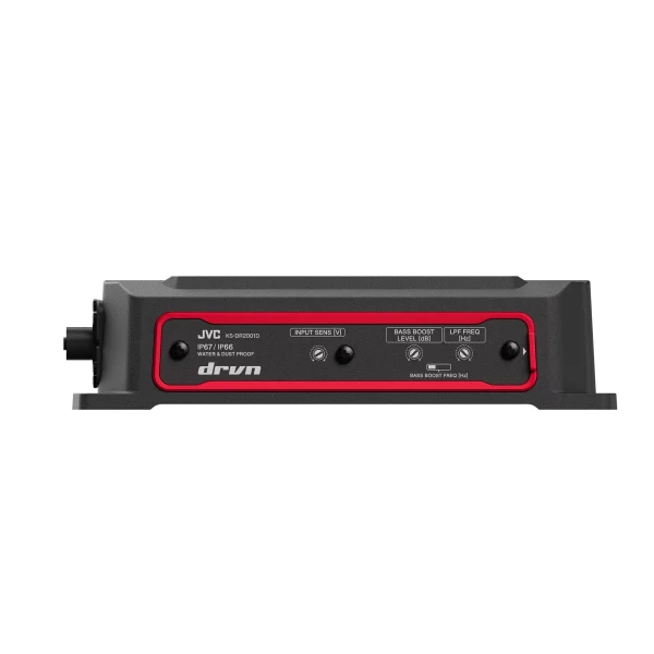 JVC KS-DR2001D Compact Mono Digital Amplifier for Compact Car, Marine, UTV and Motorcycle / Max Power 600W / 300W RMS @ 2 ohms / Wired Level Control Included - Image 3