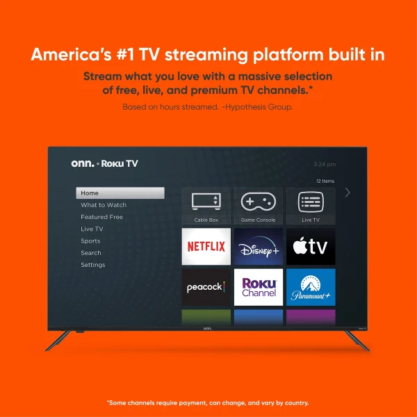 onn. 55" Class 4K UHD (2160P) LED Roku Smart Television HDR (100012586) - Image 5