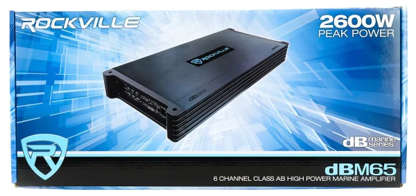 Rockville DBM65 6-Channel 2600w Peak/660w RMS Marine/Boat Amplifier - Image 10