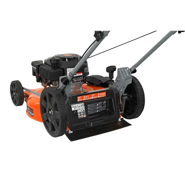 YARDMAX 21 in. 170cc 3-in-1 Gas Walk Behind Push Lawn Mower with High Rear Wheels - Image 7