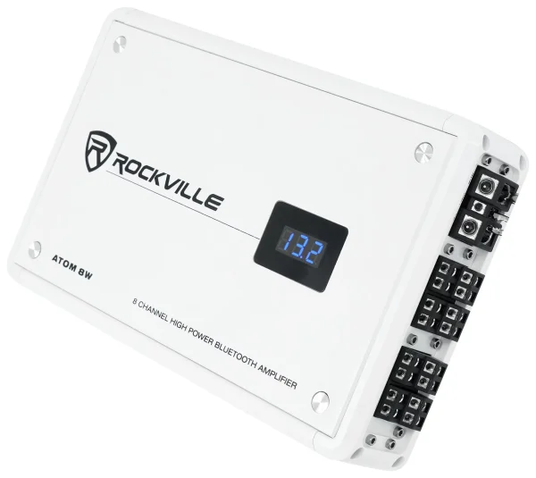 Rockville ATOM 8W 8 Channel 3500 Watt Marine/Boat Amplifier Amp w/Bluetooth - Image 3