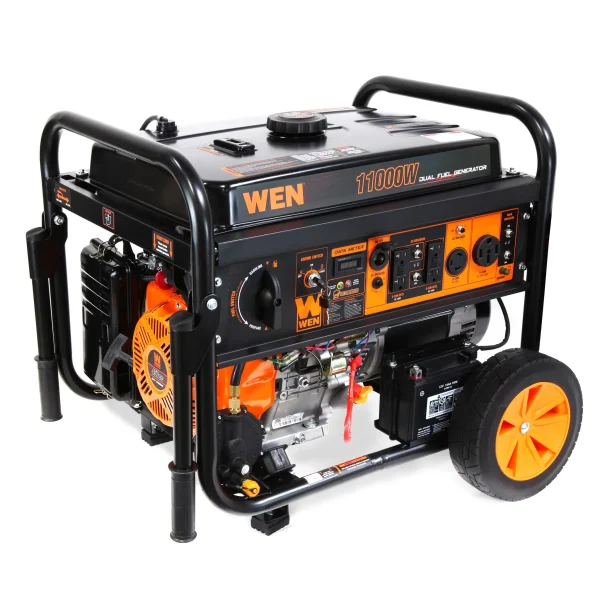 WEN 11000-Watt 120-Volt/240-Volt Dual Fuel Transfer-Switch Ready Electric Start Portable Generator with Wheel Kit and CO Shutdown Sensor - Image 7