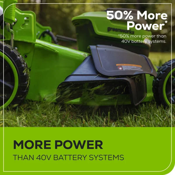 Greenworks 60V 21" Self-Propelled Lawn Mower with (2) 5.0 Ah Batteries & Rapid Charger 2546202 - Image 7