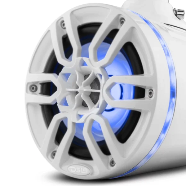 DS18 6.5 Marine Tower Speakers White Hydro Series RGB 370 Watts Max NXL-X6TP/WH - Image 2