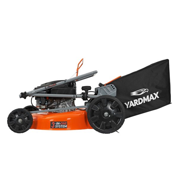 YARDMAX 21 in. 170cc 3-in-1 Gas Walk Behind Push Lawn Mower with High Rear Wheels - Image 6
