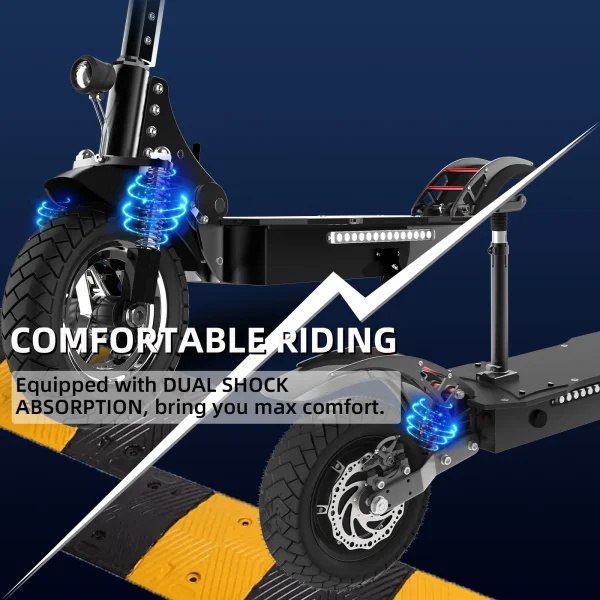 AJOOSOS X750 Electric Scooter, 1300W Powerful Motor, 35 mph Max Speed, 40 Miles Long Range, Foldable Electric Scooter Adults - Image 5