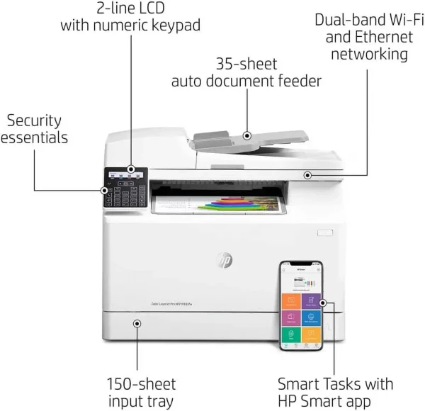 Restored HP Laserjet Pro M183FW All-in-One Wireless Laser Printer 16ppm Auto-On/Off (Refurbished) - Image 3