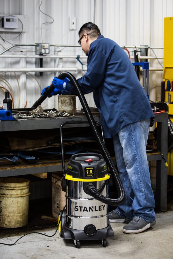 STANLEY 8 gal Stainless Steel Wet Dry Vacuum with Hose Accessories and Tool Storage - Image 3