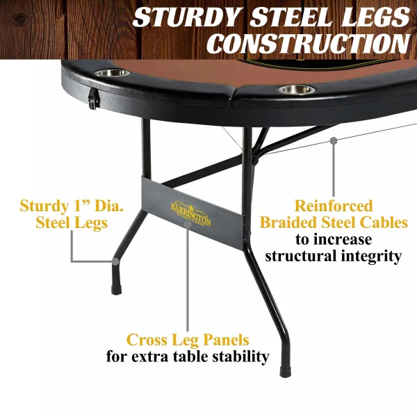 Barrington 10-Player Poker Table, No Assembly Required - Image 2