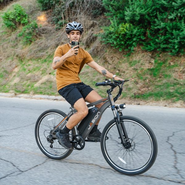 Jasion EB5 Plus Electric Bike for Adults 500W Motor 45 Miles 20.5MPH 480WH Removable Battery Commuting Electric Mountain Bike 27.5'' Tires Front Fork Suspension 7-Speed Interstellar Gray - Image 3
