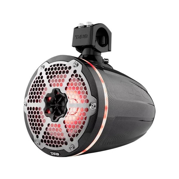 DS18 8 Marine Tower Speakers with RGB LED Lights 370W Carbon Fiber CF-X8TP - Image 5