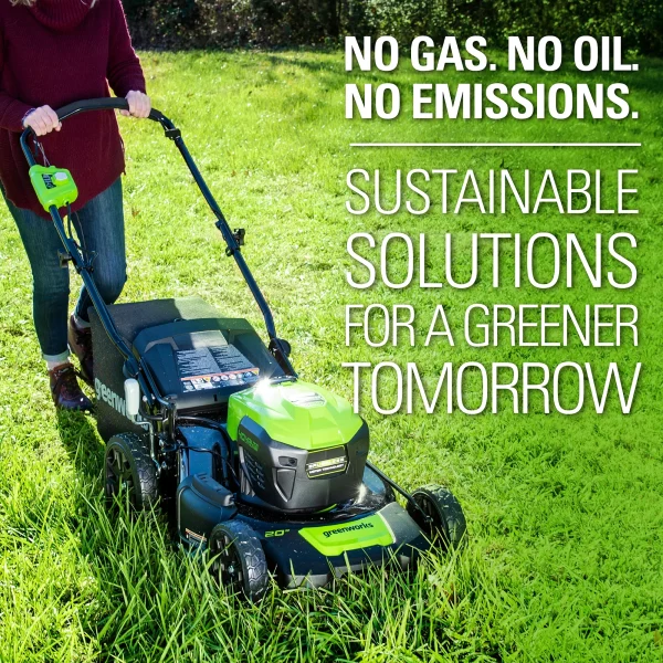 Greenworks 40V 20 Brushless Push Lawn Mower with 4.0 Ah Battery & Quick Charger 2516302VT - Image 5