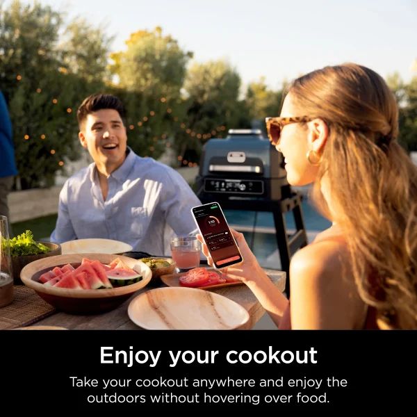 Ninja Woodfire ProConnect XL Outdoor 7-in-1 Grill & Smoker, App Enabled, Outdoor Air Fryer, Woodfire Technology, OG900 - Image 8
