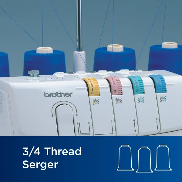 Brother 1034D 3 or 4 Thread Serger with Easy Lay-in Threading, White - Image 3