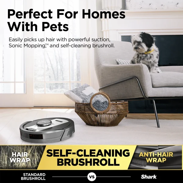 Shark Matrix 2-in-1 Robot Vacuum & Mop with No Spots Missed on Carpets & Hard Floors, Precision Home Mapping,WIFI, RV2400WD - Image 6