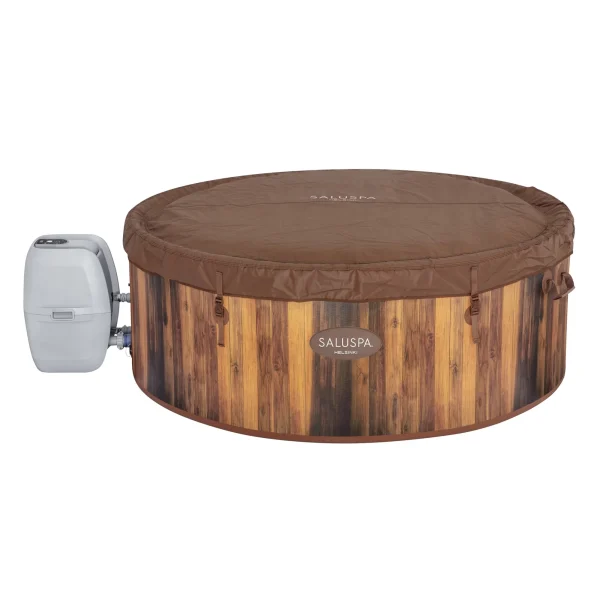 Bestway Helsinki SaluSpa 7 Person Inflatable Hot Tub w/ 180 AirJets, Brown - Image 5